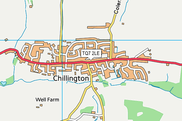 TQ7 2LE map - OS VectorMap District (Ordnance Survey) TQ7 2LE map - OS VectorMap District (Ordnance Survey)