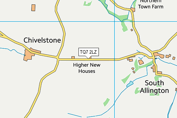 TQ7 2LZ map - OS VectorMap District (Ordnance Survey)