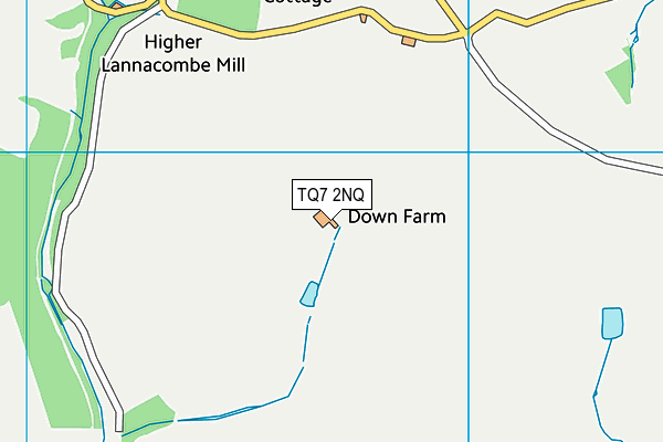 TQ7 2NQ map - OS VectorMap District (Ordnance Survey) TQ7 2NQ map - OS VectorMap District (Ordnance Survey)