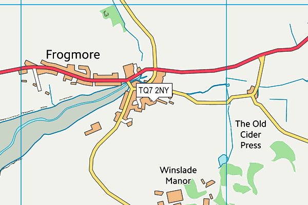 TQ7 2NY map - OS VectorMap District (Ordnance Survey) TQ7 2NY map - OS VectorMap District (Ordnance Survey)