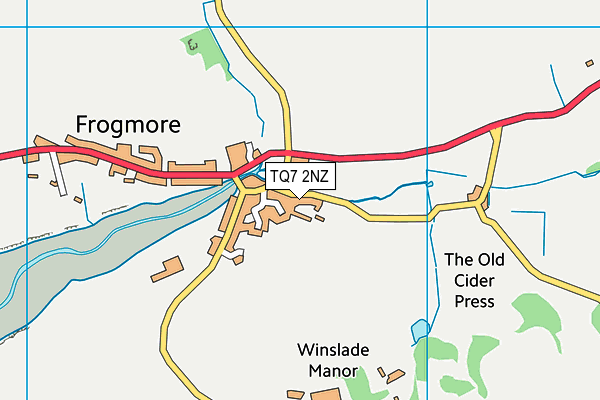 TQ7 2NZ map - OS VectorMap District (Ordnance Survey)