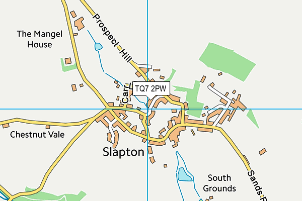 TQ7 2PW map - OS VectorMap District (Ordnance Survey) TQ7 2PW map - OS VectorMap District (Ordnance Survey)