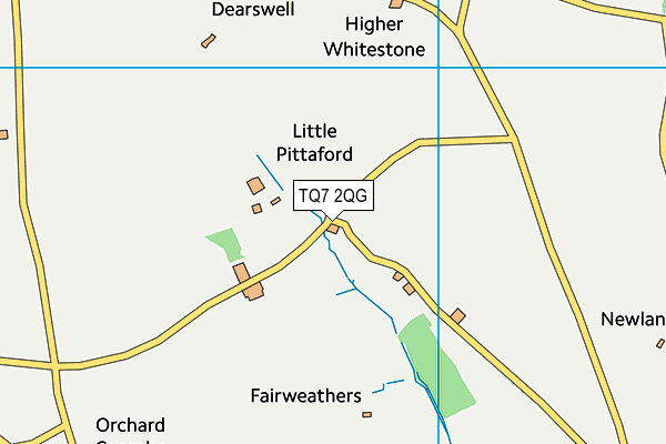 TQ7 2QG map - OS VectorMap District (Ordnance Survey) TQ7 2QG map - OS VectorMap District (Ordnance Survey)