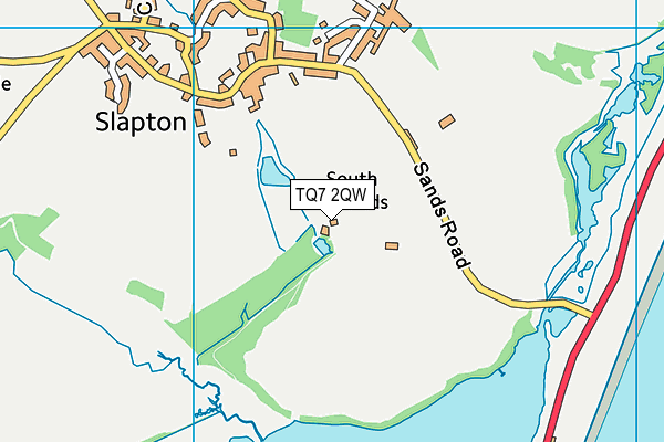 TQ7 2QW map - OS VectorMap District (Ordnance Survey) TQ7 2QW map - OS VectorMap District (Ordnance Survey)