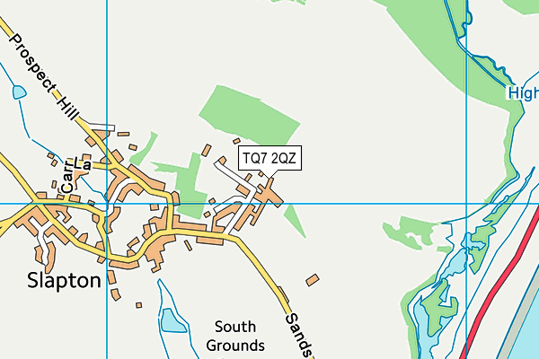 TQ7 2QZ map - OS VectorMap District (Ordnance Survey) TQ7 2QZ map - OS VectorMap District (Ordnance Survey)