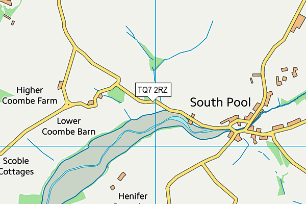 TQ7 2RZ map - OS VectorMap District (Ordnance Survey)