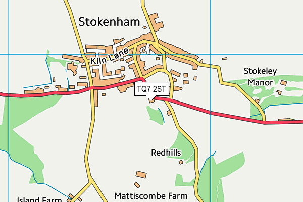 TQ7 2ST map - OS VectorMap District (Ordnance Survey) TQ7 2ST map - OS VectorMap District (Ordnance Survey)