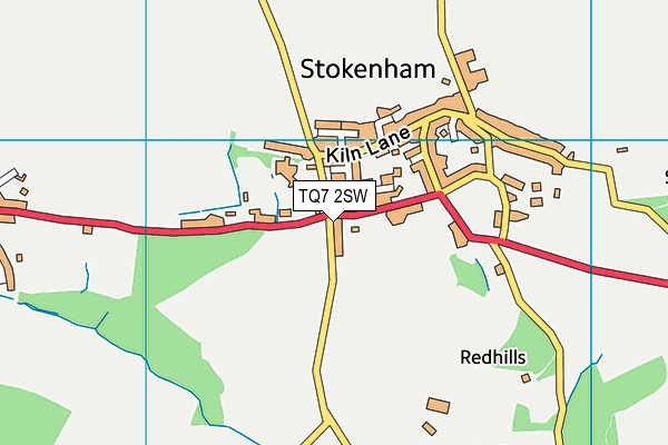 TQ7 2SW map - OS VectorMap District (Ordnance Survey) TQ7 2SW map - OS VectorMap District (Ordnance Survey)