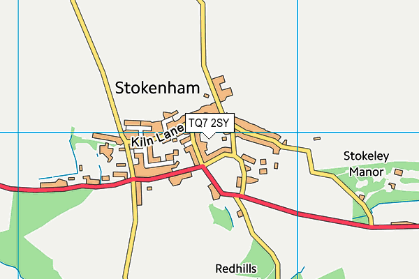 TQ7 2SY map - OS VectorMap District (Ordnance Survey)
