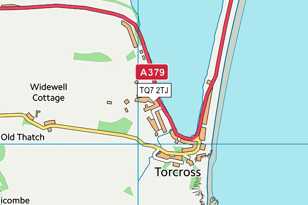TQ7 2TJ map - OS VectorMap District (Ordnance Survey)