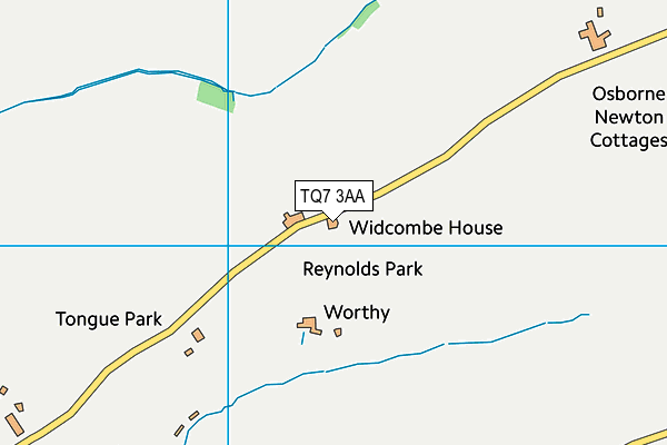 TQ7 3AA map - OS VectorMap District (Ordnance Survey)