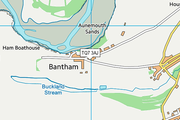 TQ7 3AJ map - OS VectorMap District (Ordnance Survey)