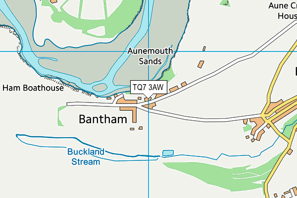 TQ7 3AW map - OS VectorMap District (Ordnance Survey) TQ7 3AW map - OS VectorMap District (Ordnance Survey)