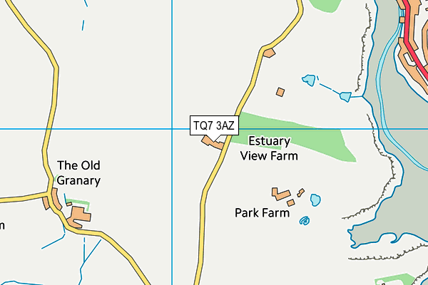 TQ7 3AZ map - OS VectorMap District (Ordnance Survey) TQ7 3AZ map - OS VectorMap District (Ordnance Survey)