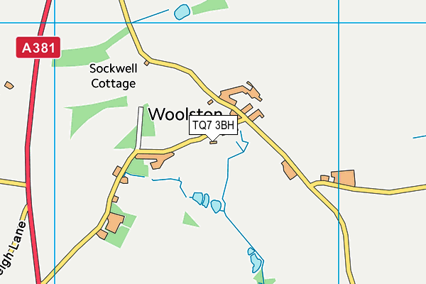 TQ7 3BH map - OS VectorMap District (Ordnance Survey) TQ7 3BH map - OS VectorMap District (Ordnance Survey)