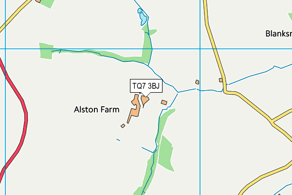 TQ7 3BJ map - OS VectorMap District (Ordnance Survey) TQ7 3BJ map - OS VectorMap District (Ordnance Survey)