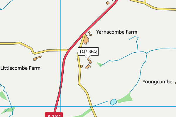 TQ7 3BQ map - OS VectorMap District (Ordnance Survey) TQ7 3BQ map - OS VectorMap District (Ordnance Survey)