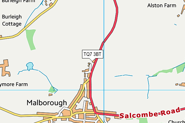TQ7 3BT map - OS VectorMap District (Ordnance Survey) TQ7 3BT map - OS VectorMap District (Ordnance Survey)
