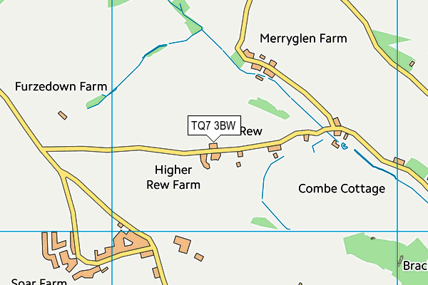 TQ7 3BW map - OS VectorMap District (Ordnance Survey)