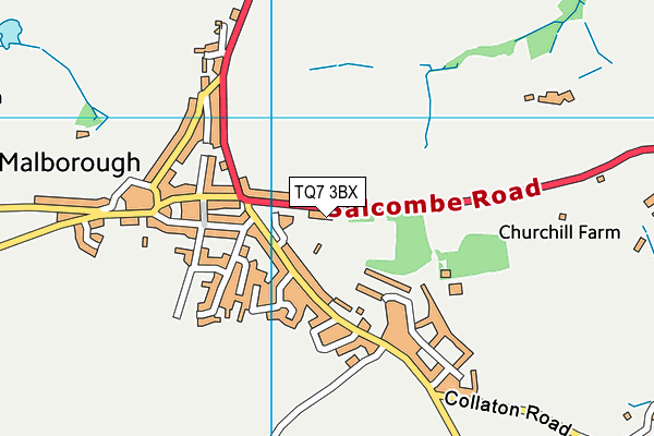 TQ7 3BX map - OS VectorMap District (Ordnance Survey) TQ7 3BX map - OS VectorMap District (Ordnance Survey)
