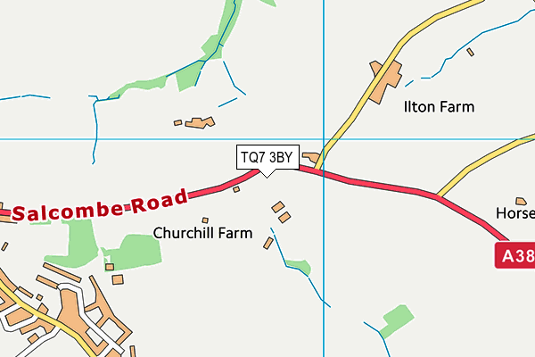 TQ7 3BY map - OS VectorMap District (Ordnance Survey) TQ7 3BY map - OS VectorMap District (Ordnance Survey)