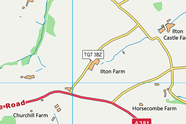 TQ7 3BZ map - OS VectorMap District (Ordnance Survey)