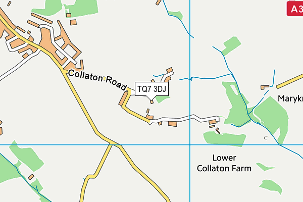 TQ7 3DJ map - OS VectorMap District (Ordnance Survey)