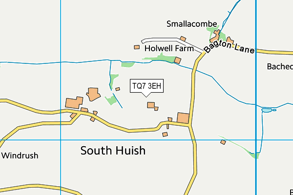TQ7 3EH map - OS VectorMap District (Ordnance Survey)