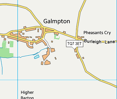 TQ7 3ET map - OS VectorMap District (Ordnance Survey) TQ7 3ET map - OS VectorMap District (Ordnance Survey)