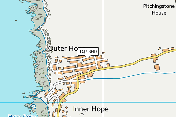 TQ7 3HD map - OS VectorMap District (Ordnance Survey)