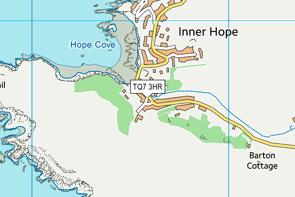 TQ7 3HR map - OS VectorMap District (Ordnance Survey)