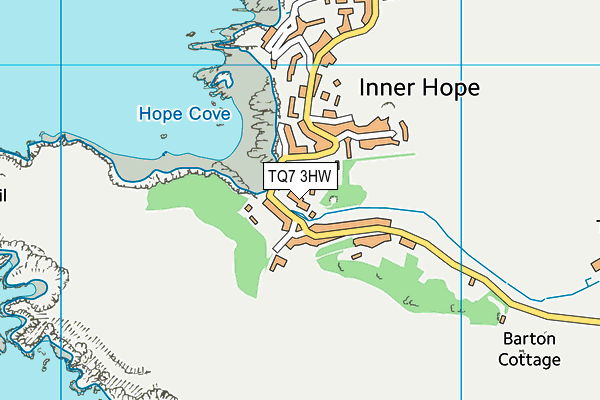 TQ7 3HW map - OS VectorMap District (Ordnance Survey)