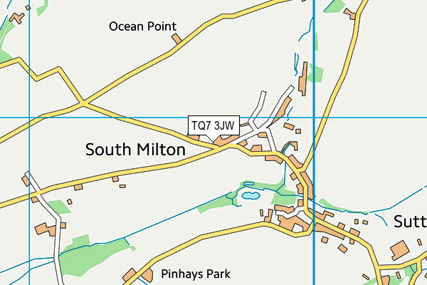 TQ7 3JW map - OS VectorMap District (Ordnance Survey)