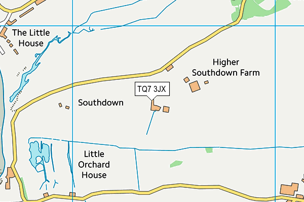 TQ7 3JX map - OS VectorMap District (Ordnance Survey)