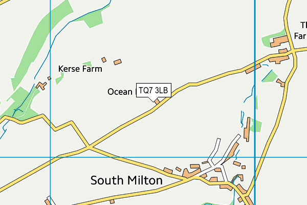 TQ7 3LB map - OS VectorMap District (Ordnance Survey)