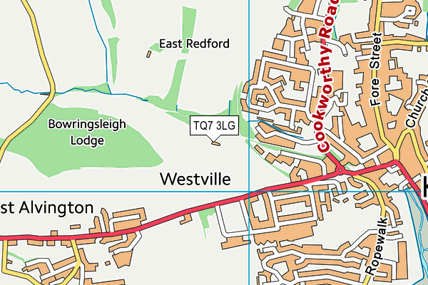 TQ7 3LG map - OS VectorMap District (Ordnance Survey) TQ7 3LG map - OS VectorMap District (Ordnance Survey)