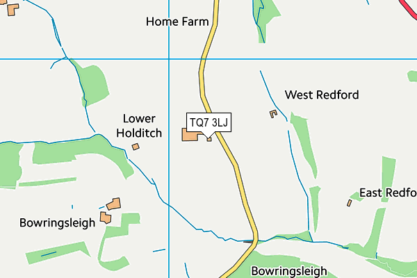 TQ7 3LJ map - OS VectorMap District (Ordnance Survey) TQ7 3LJ map - OS VectorMap District (Ordnance Survey)