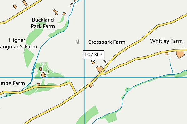 TQ7 3LP map - OS VectorMap District (Ordnance Survey)