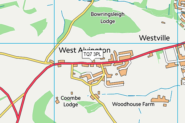 TQ7 3PL map - OS VectorMap District (Ordnance Survey) TQ7 3PL map - OS VectorMap District (Ordnance Survey)