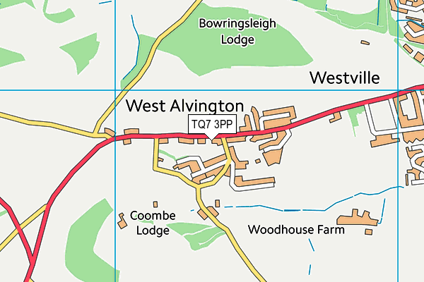 TQ7 3PP map - OS VectorMap District (Ordnance Survey)