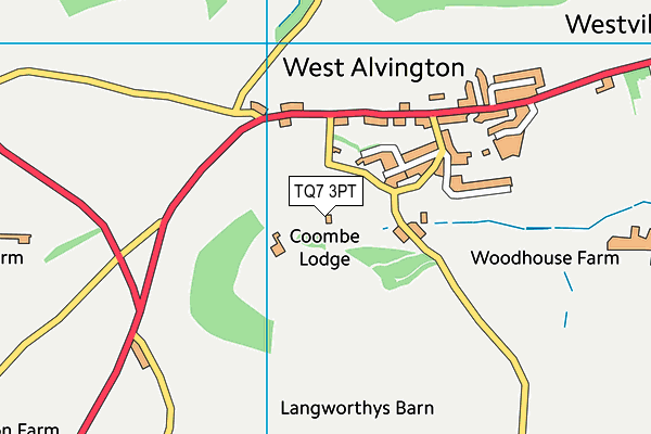 TQ7 3PT map - OS VectorMap District (Ordnance Survey) TQ7 3PT map - OS VectorMap District (Ordnance Survey)