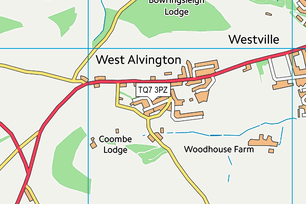 TQ7 3PZ map - OS VectorMap District (Ordnance Survey) TQ7 3PZ map - OS VectorMap District (Ordnance Survey)