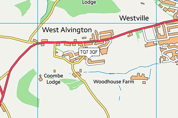 TQ7 3QF map - OS VectorMap District (Ordnance Survey) TQ7 3QF map - OS VectorMap District (Ordnance Survey)