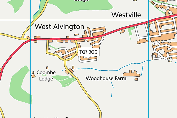 TQ7 3QG map - OS VectorMap District (Ordnance Survey) TQ7 3QG map - OS VectorMap District (Ordnance Survey)