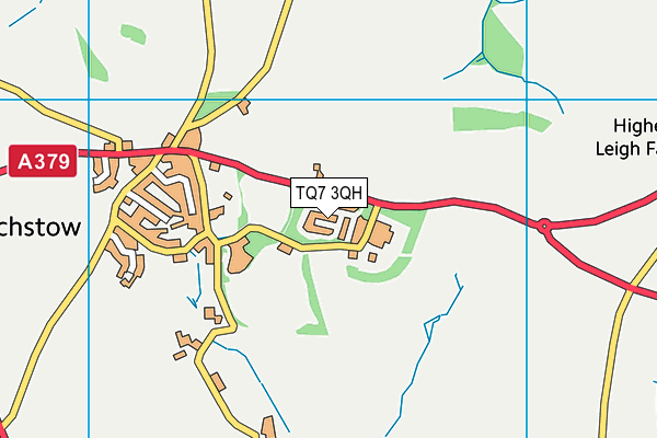 TQ7 3QH map - OS VectorMap District (Ordnance Survey) TQ7 3QH map - OS VectorMap District (Ordnance Survey)