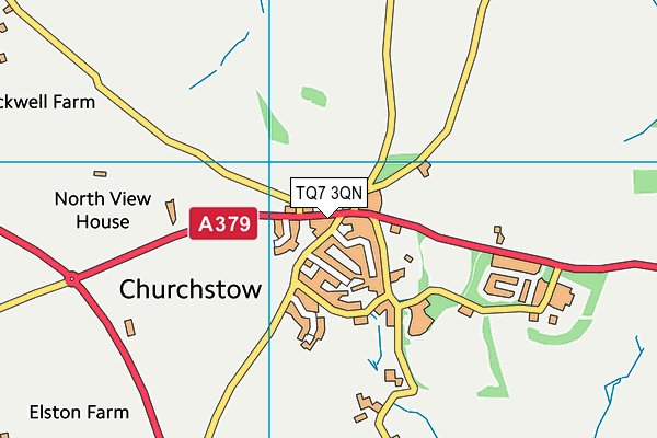 TQ7 3QN map - OS VectorMap District (Ordnance Survey) TQ7 3QN map - OS VectorMap District (Ordnance Survey)