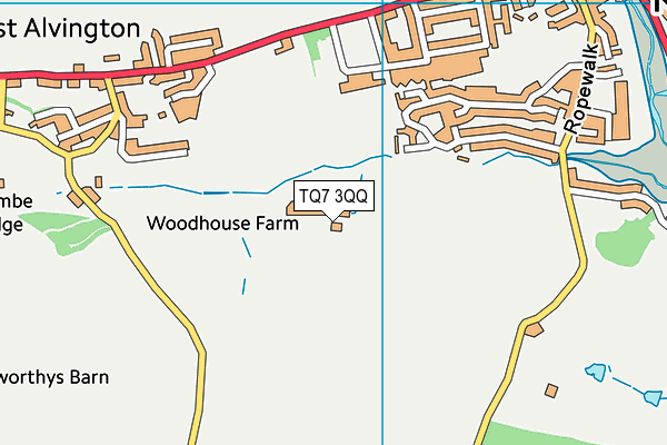TQ7 3QQ map - OS VectorMap District (Ordnance Survey)