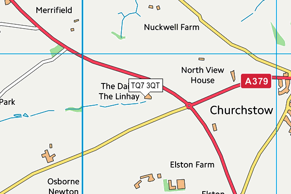 TQ7 3QT map - OS VectorMap District (Ordnance Survey) TQ7 3QT map - OS VectorMap District (Ordnance Survey)