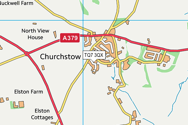 TQ7 3QX map - OS VectorMap District (Ordnance Survey)