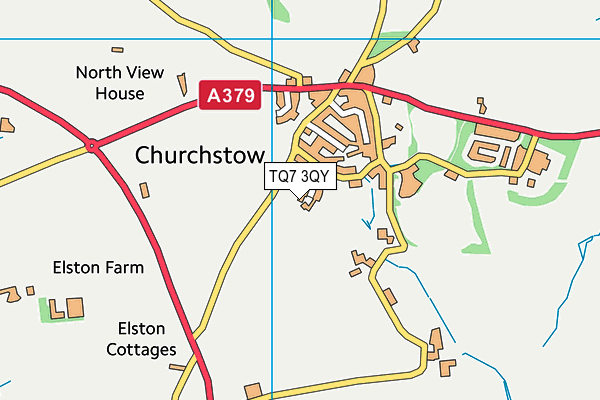 TQ7 3QY map - OS VectorMap District (Ordnance Survey) TQ7 3QY map - OS VectorMap District (Ordnance Survey)